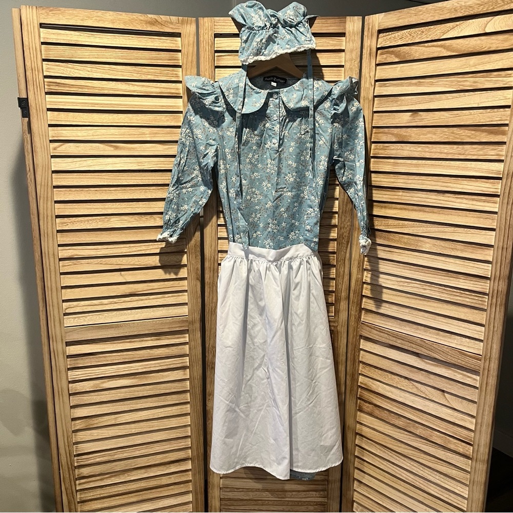 Scarlet Darkness Girls 3 Pc Colonial Dress Costume 10-11